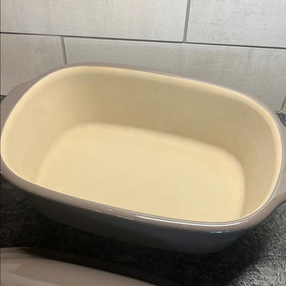 Pampered Chef new without box Large Deep Covered Baker. Stone 3.1 qt.